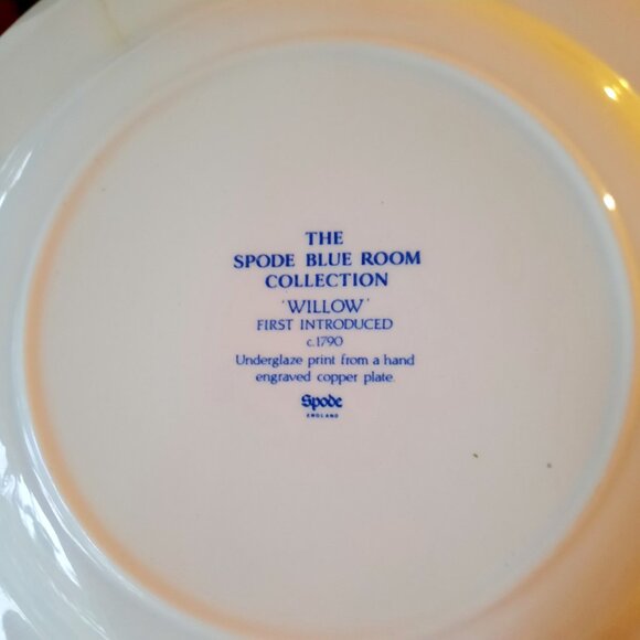 Set of 4 Spode Blue Room Collection Transfer Ware Plates, 9 1/4" - Picture 9 of 10